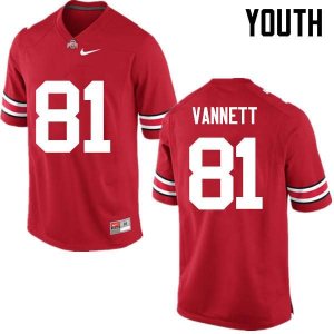 Youth Ohio State Buckeyes #81 Nick Vannett Red Nike NCAA College Football Jersey Jogging KFX6444GC